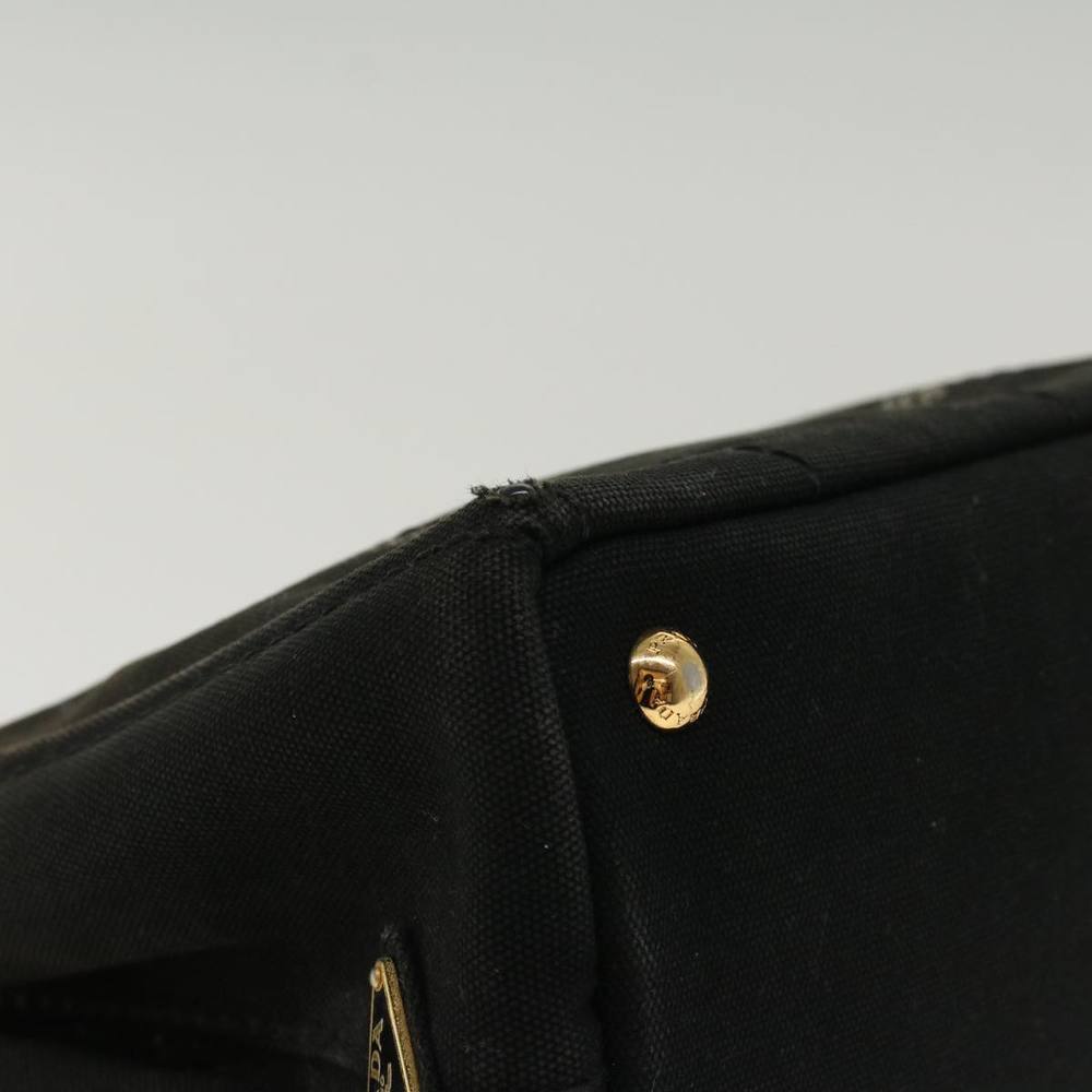 PRADA Canapa PM Hand Bag Canvas Black Auth 48253 - Picture 15 of 16